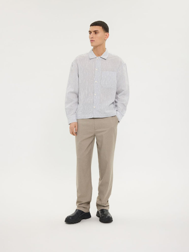 Plain Units Trousers OswaldPL 438 Dark Sand Melange model