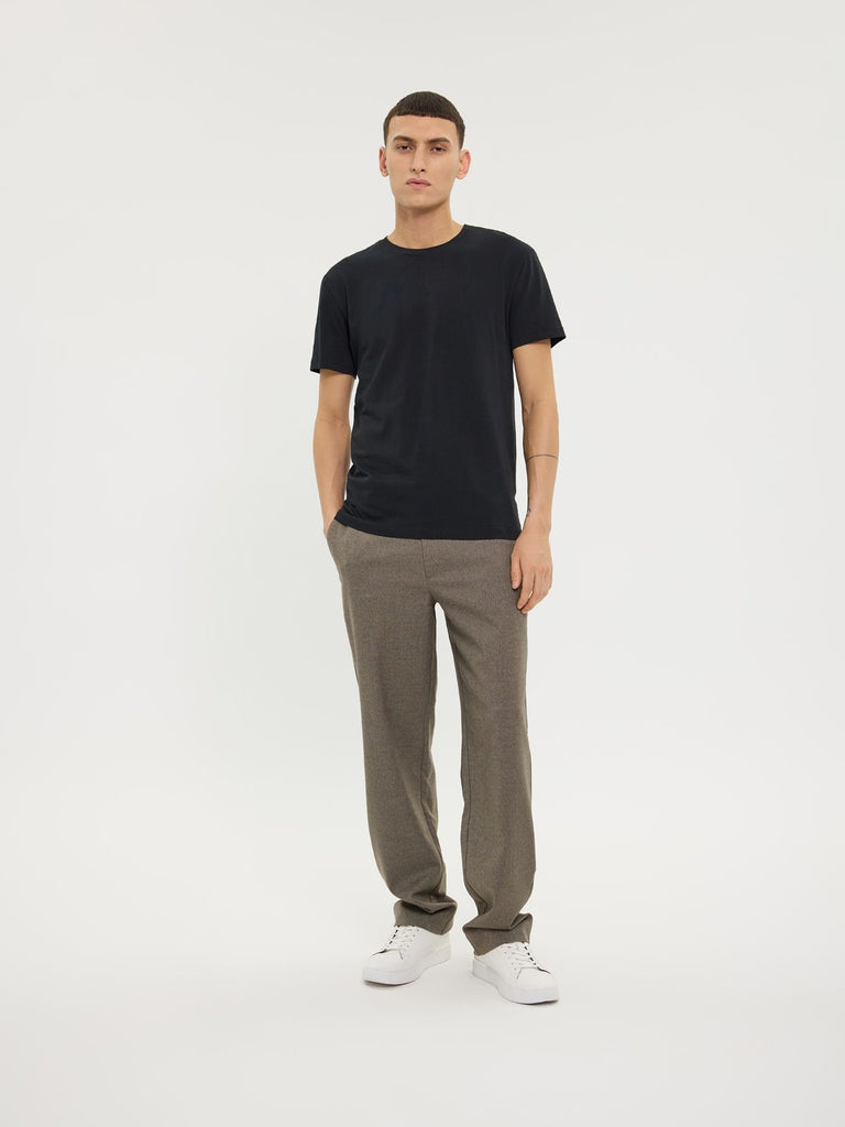 Plain Units Trousers OswaldPL 438 Mud Melange model