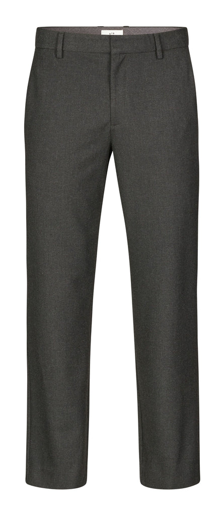 Plain Units Trousers OswaldPL 838_RCS-Blended Black Melange gine_front