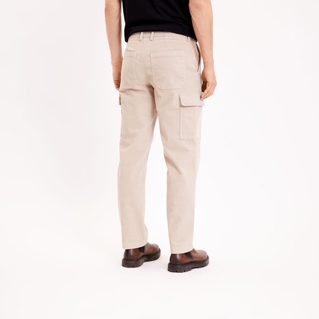 Plain Units Trousers OwenPL 393 Cold Sand Corduroy back