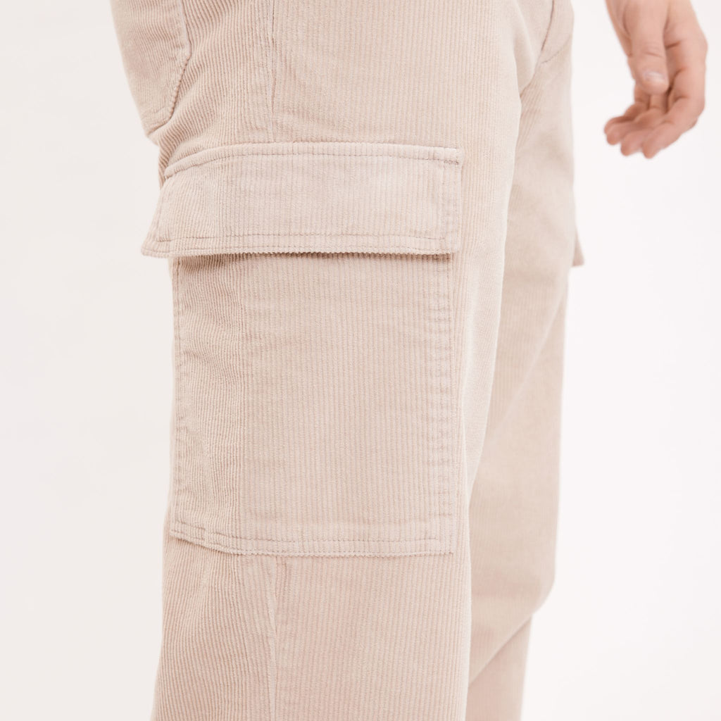 Plain Units Trousers OwenPL 393 Cold Sand Corduroy details