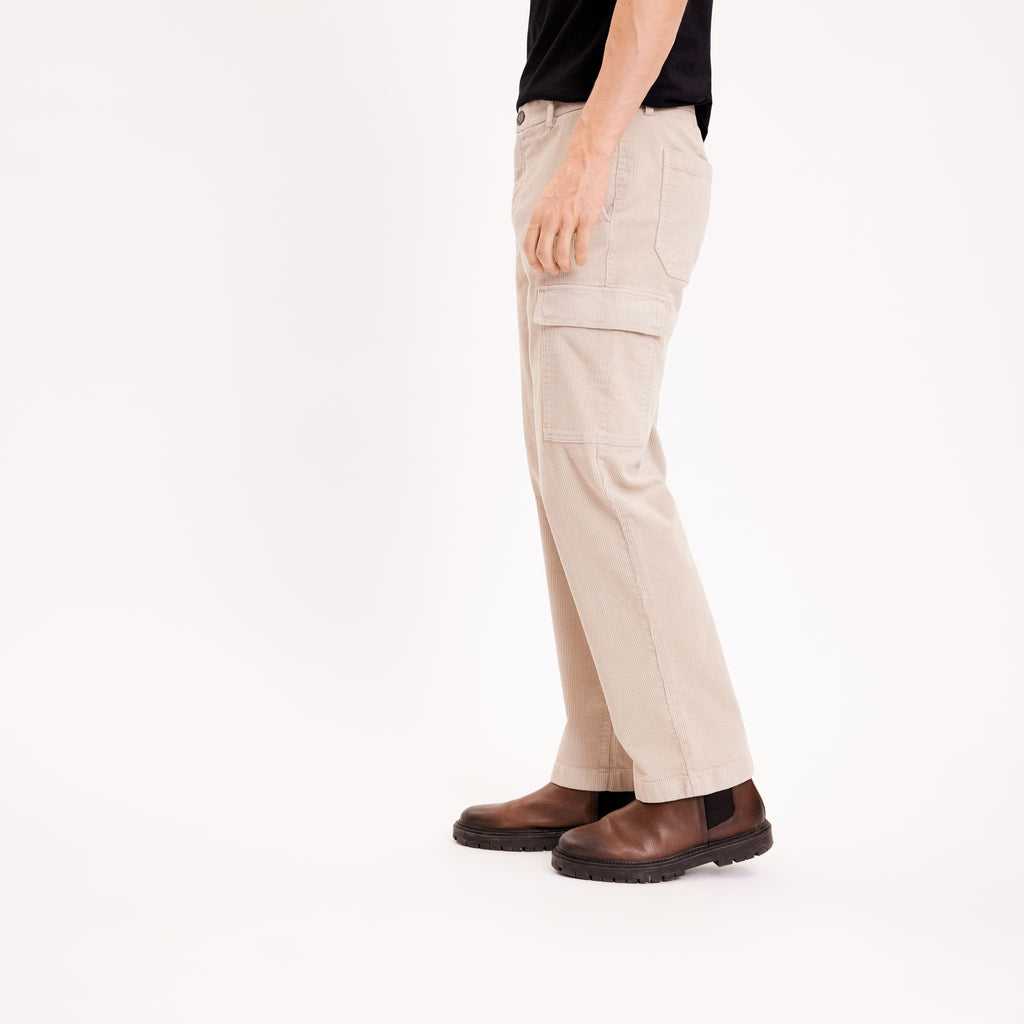 Plain Units Trousers OwenPL 393 Cold Sand Corduroy side