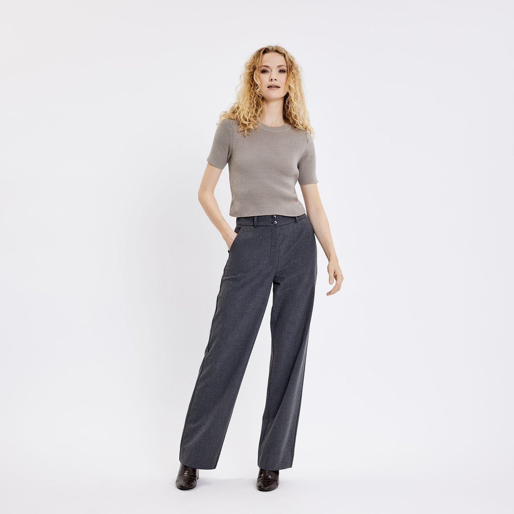 Five Units Trousers - Formal SophiaFV 871_RCS-Blended Dark Grey Melange model