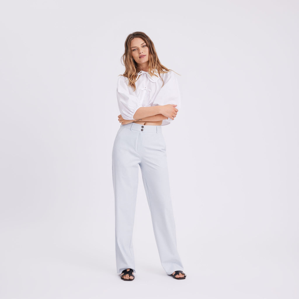 Five Units Trousers - Formal SophiaFV 874 Light Blue Stripe model