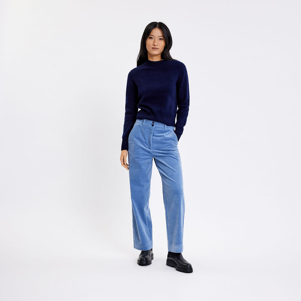 Five Units Trousers SophiaFV Ankle 837 Frost Blue Corduroy model