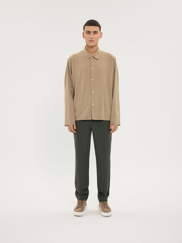 Plain Units Trousers TheoPL 075 Dark Forest Melange model