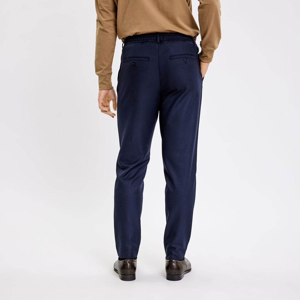 Plain Units Trousers TheoPL 103 Midnight Mini Stripe back