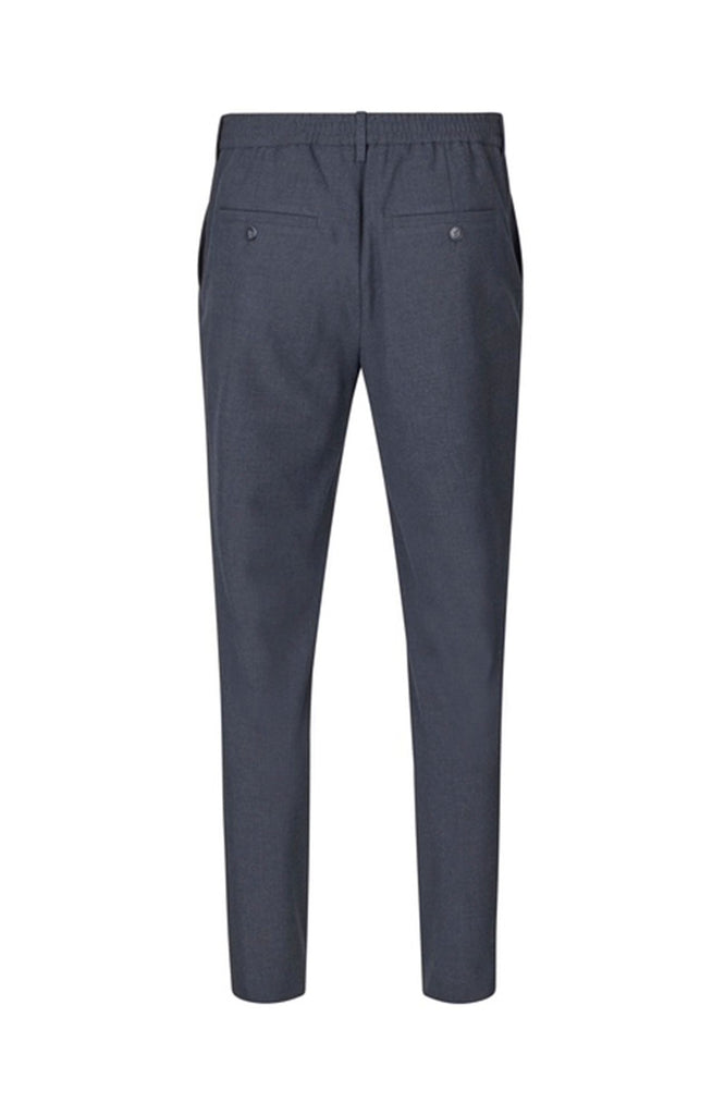 Plain Units Trousers TheoPL 285 Blue Grey Melange gine_back