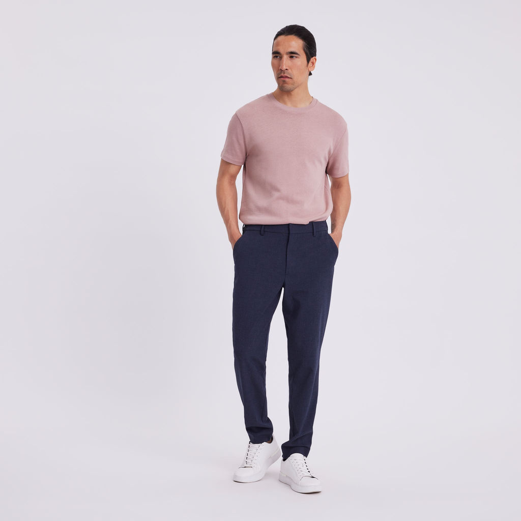 Plain Units Trousers TheoPL 285 Blue Grey Melange model