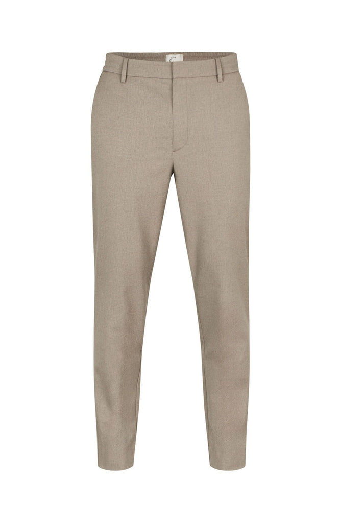 Plain Units Trousers TheoPL 438 Dark Sand Melange gine_front