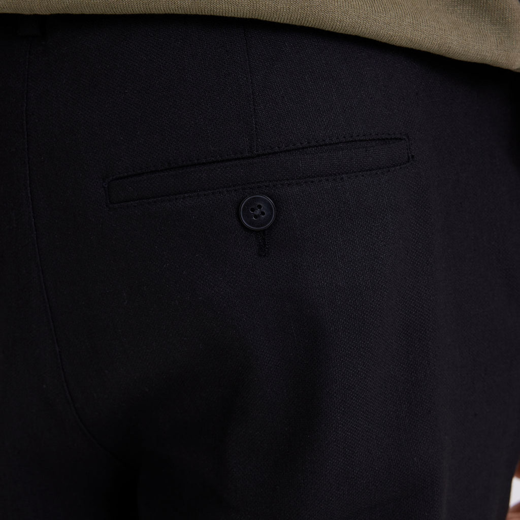 Plain Units Trousers - Formal TheoPL 769 Black Linen details