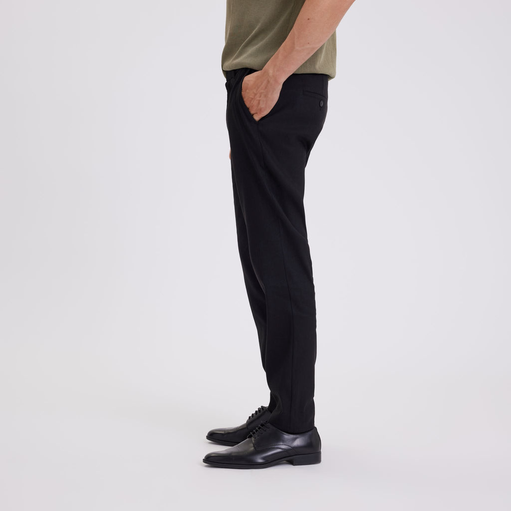 Plain Units Trousers - Formal TheoPL 769 Black Linen side