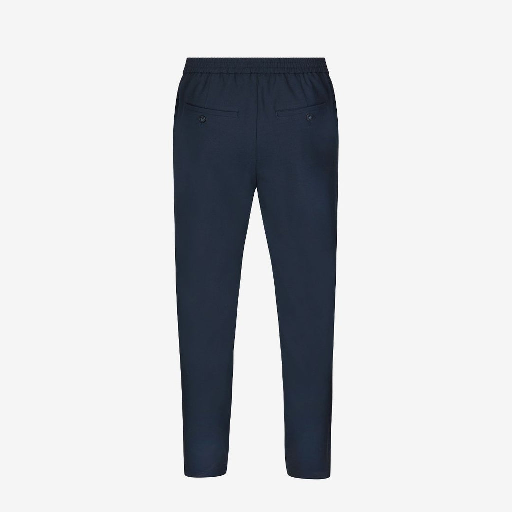 Plain Units Trousers TheoPL 769 Navy Linen gine_back