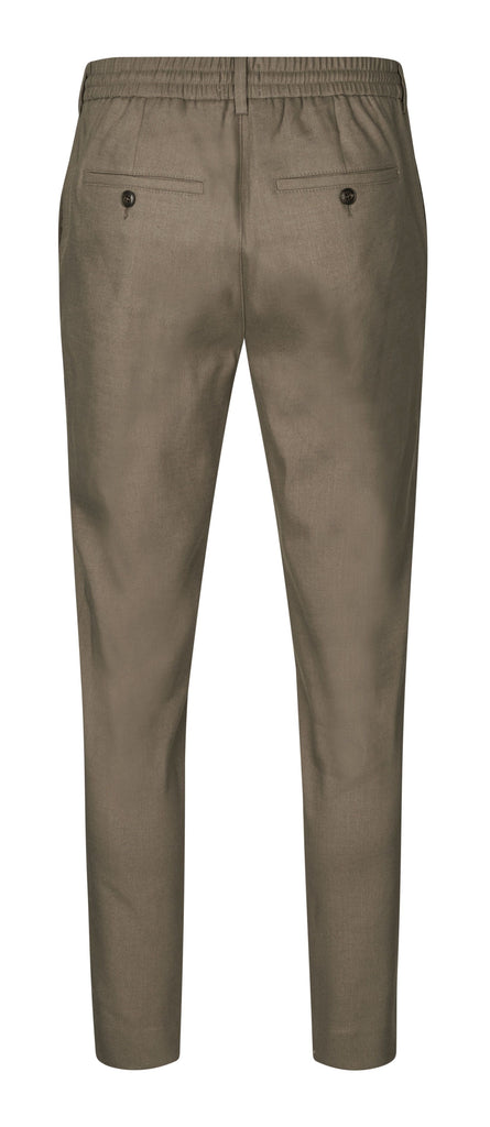 Plain Units Trousers TheoPL 769 Truffle Linen gine_back