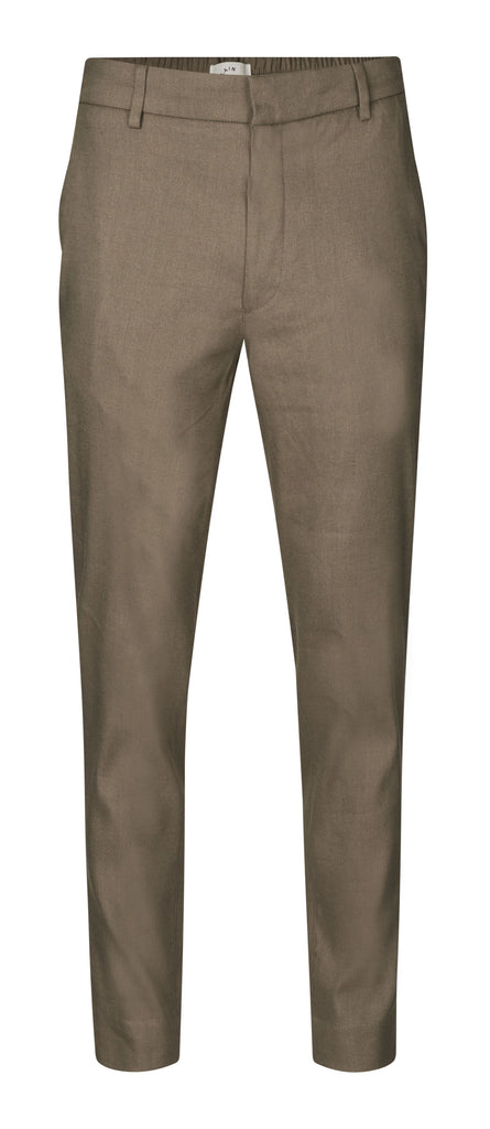Plain Units Trousers TheoPL 769 Truffle Linen gine_front