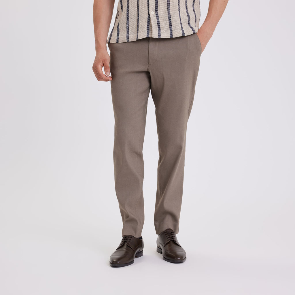 Plain Units Trousers - Formal TheoPL 769 Truffle Linen front