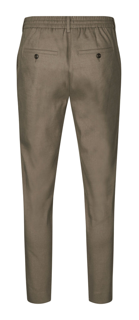 Plain Units Trousers - Formal TheoPL 769 Truffle Linen gine