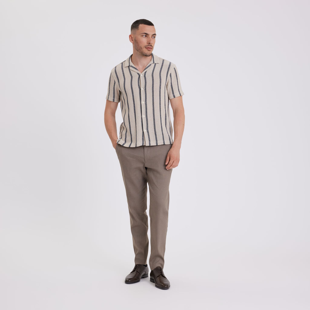 Plain Units Trousers - Formal TheoPL 769 Truffle Linen model