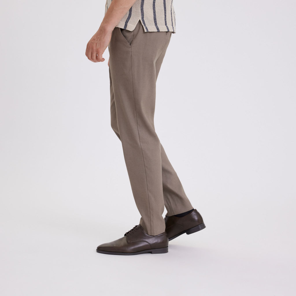 Plain Units Trousers - Formal TheoPL 769 Truffle Linen side