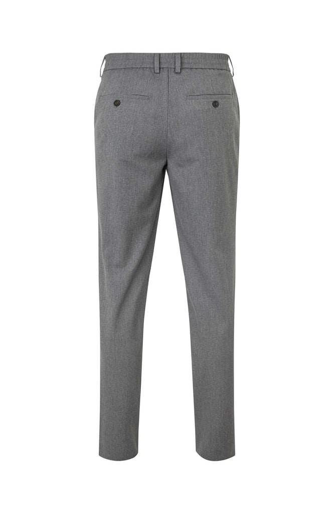 Plain Units Trousers TheoPL 805_GRS Grey Melange gine_back
