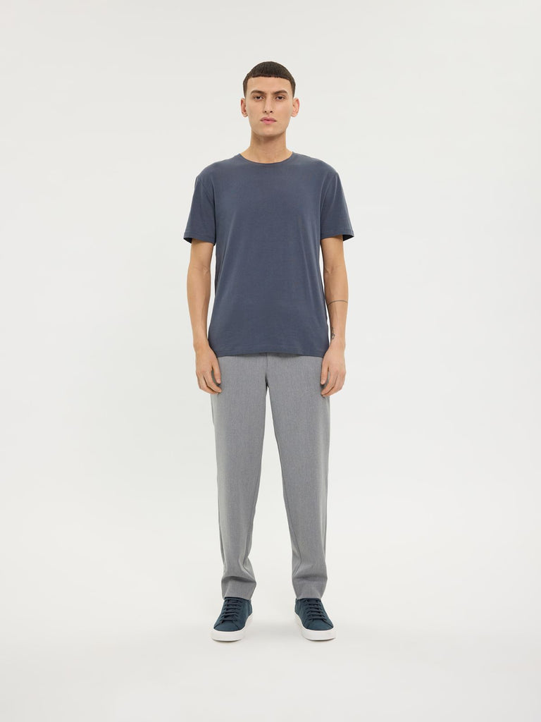 Plain Units Trousers TheoPL 805_GRS Mid Grey Melange model