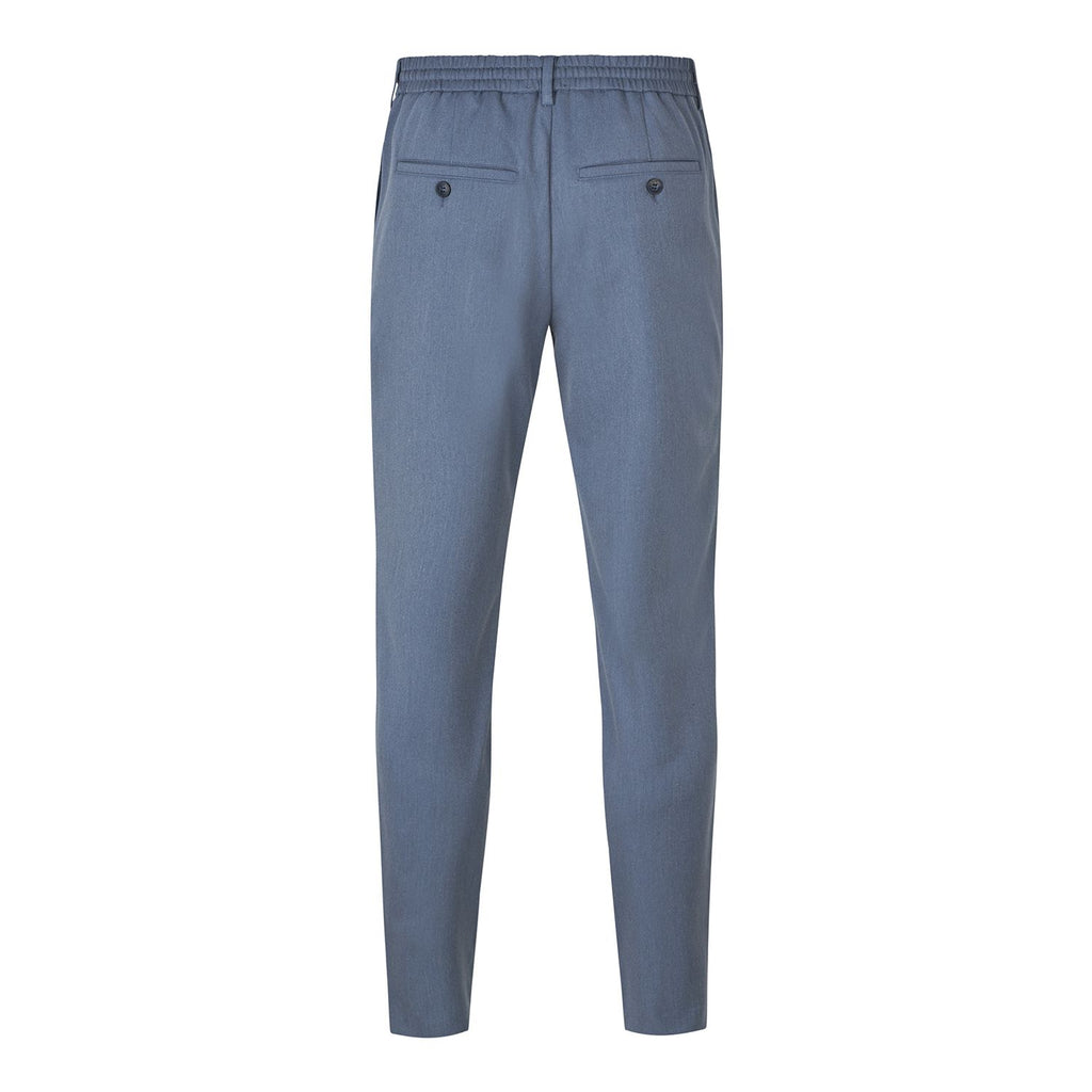 Plain Units Trousers - Formal TheoPL 805_GRS Sea Blue Melange gine