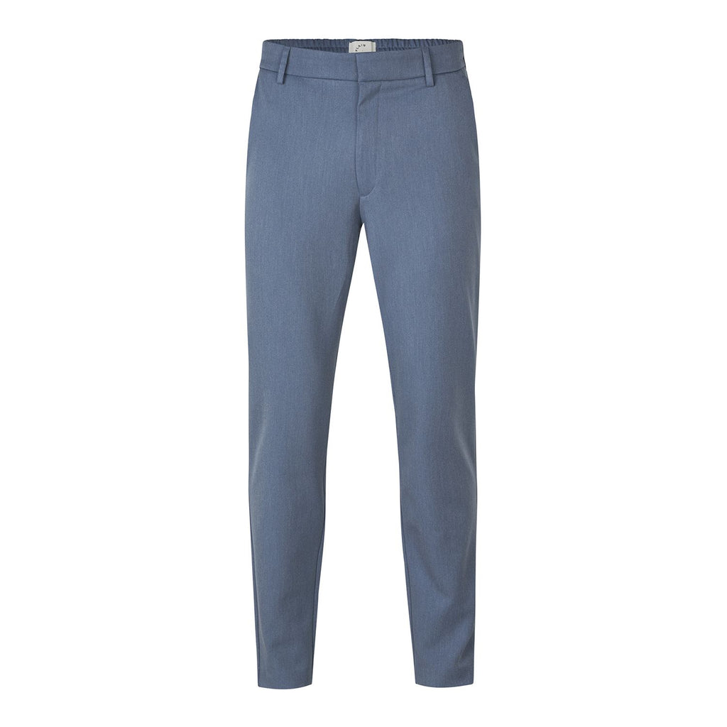 Plain Units Trousers - Formal TheoPL 805_GRS Sea Blue Melange gine