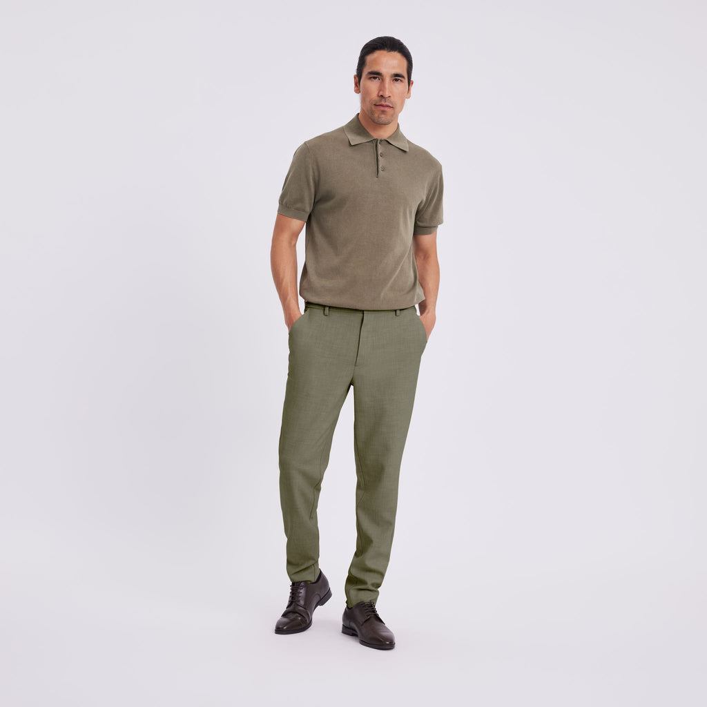 Plain Units Trousers TheoPL 805_GRS Smokey Olive model