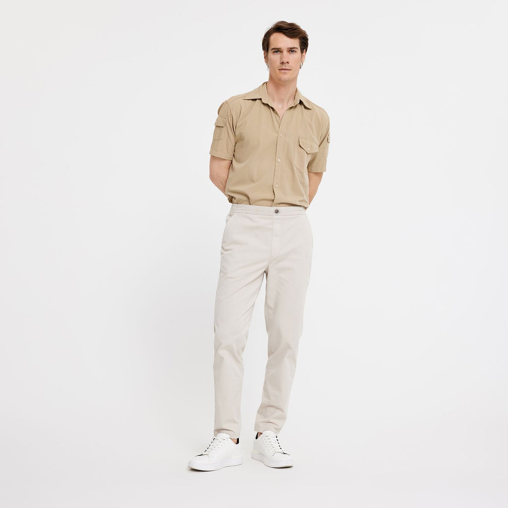 Plain Units Trousers TheoPL 820 Silver Sand model