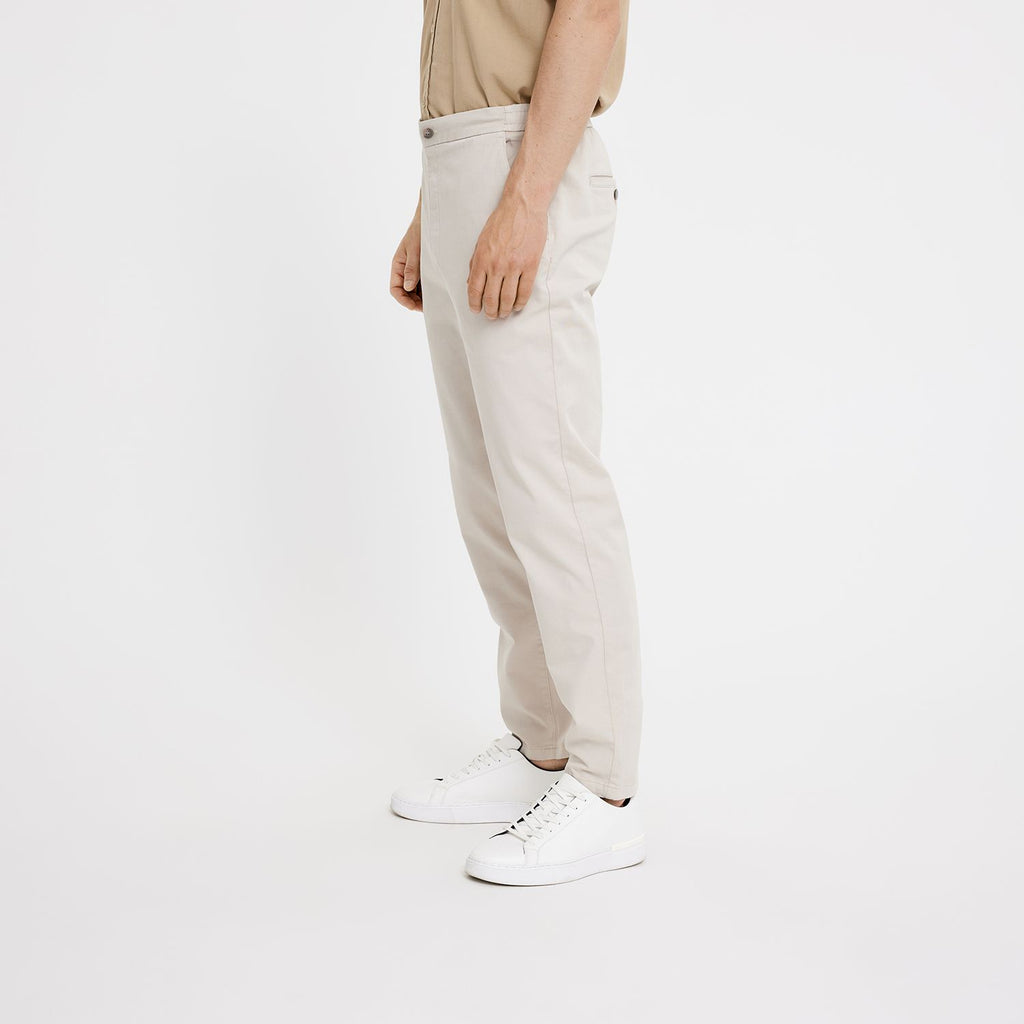 Plain Units Trousers TheoPL 820 Silver Sand side