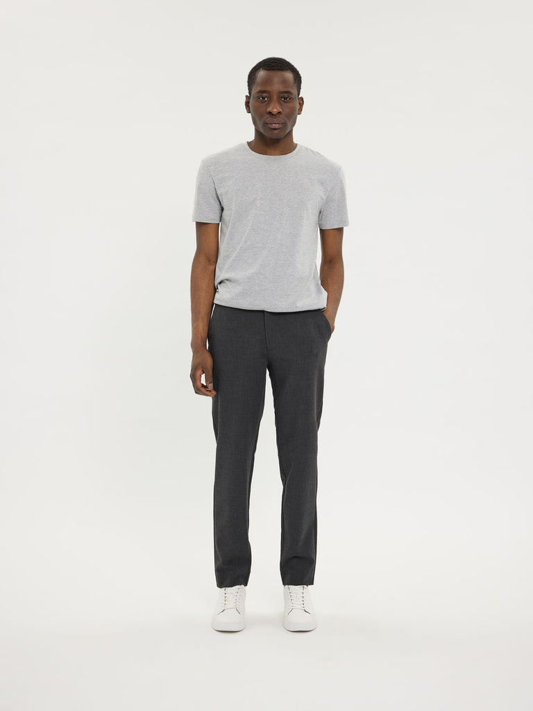Plain Units Trousers TheoPL 826 Black Grey Melange model