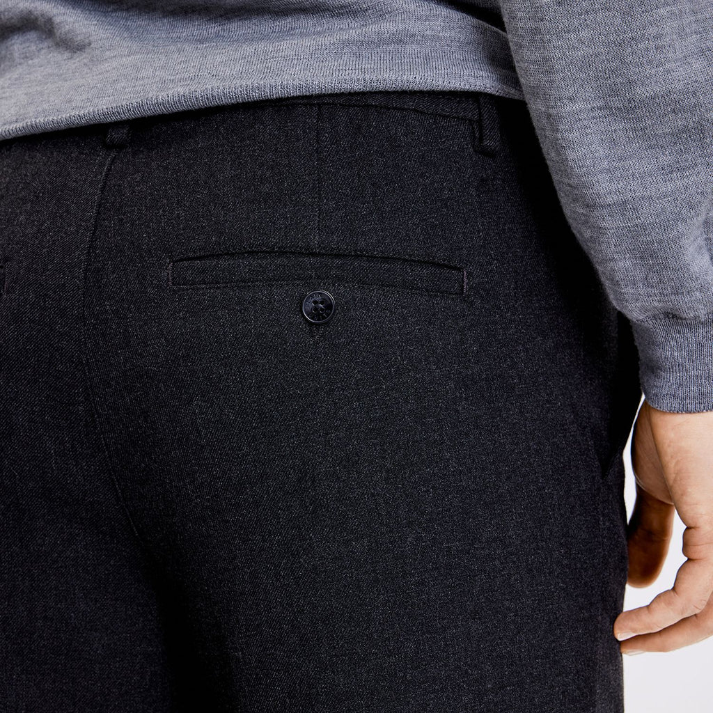 Plain Units Trousers TheoPL 838_RCS-Blended Black Melange details