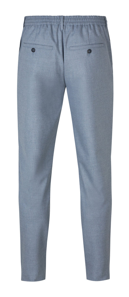 Plain Units Trousers TheoPL 905 Steel Blue Melange gine_back