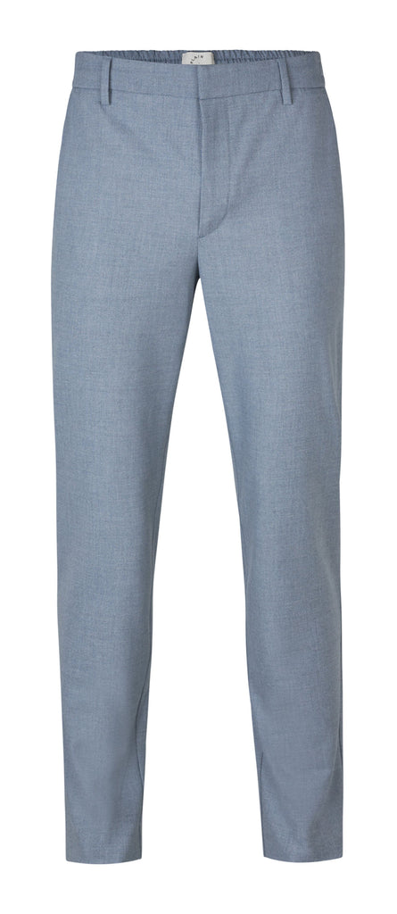 Plain Units Trousers TheoPL 905 Steel Blue Melange gine_front