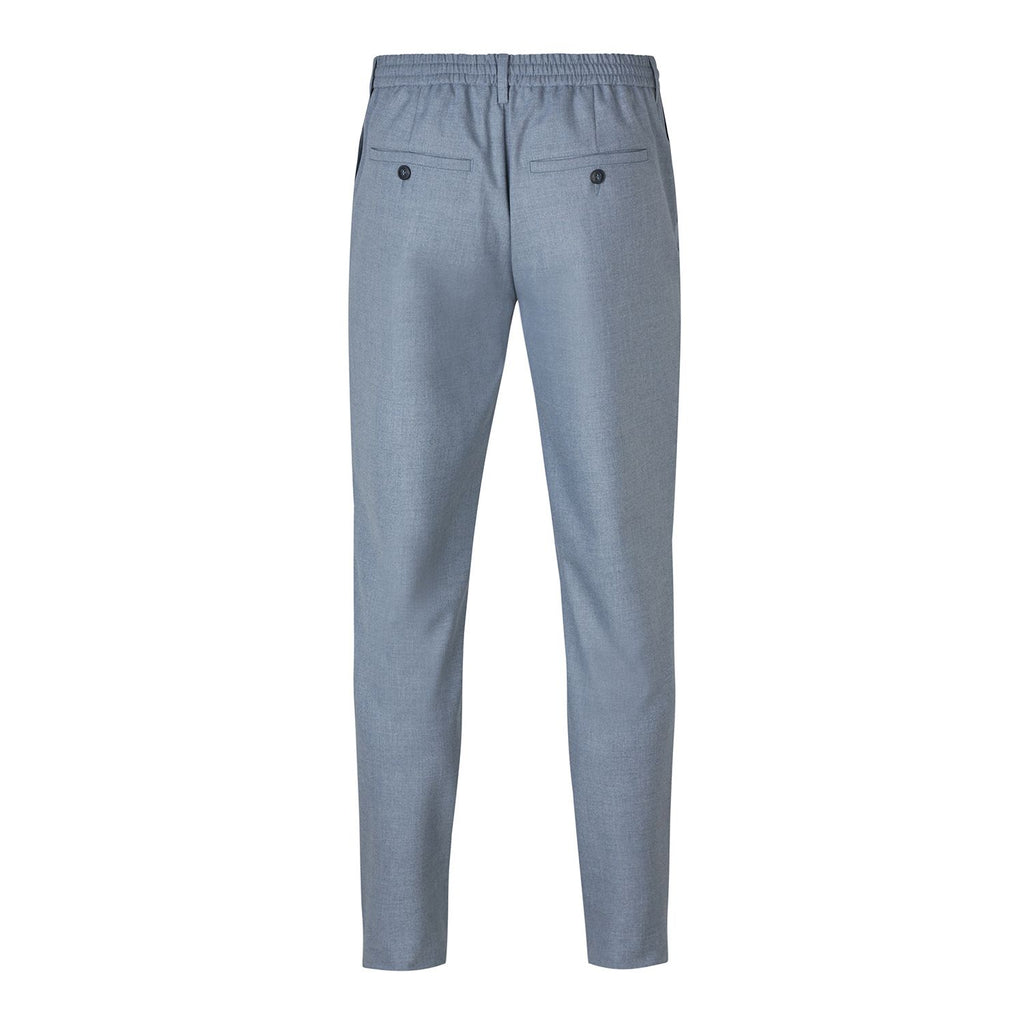 Plain Units Trousers - Formal TheoPL 905 Steel Blue Melange gine