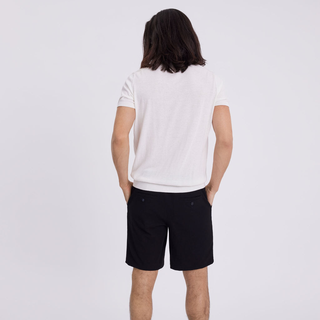 Plain Units Trousers TheoPL Shorts 310 Black Wave back