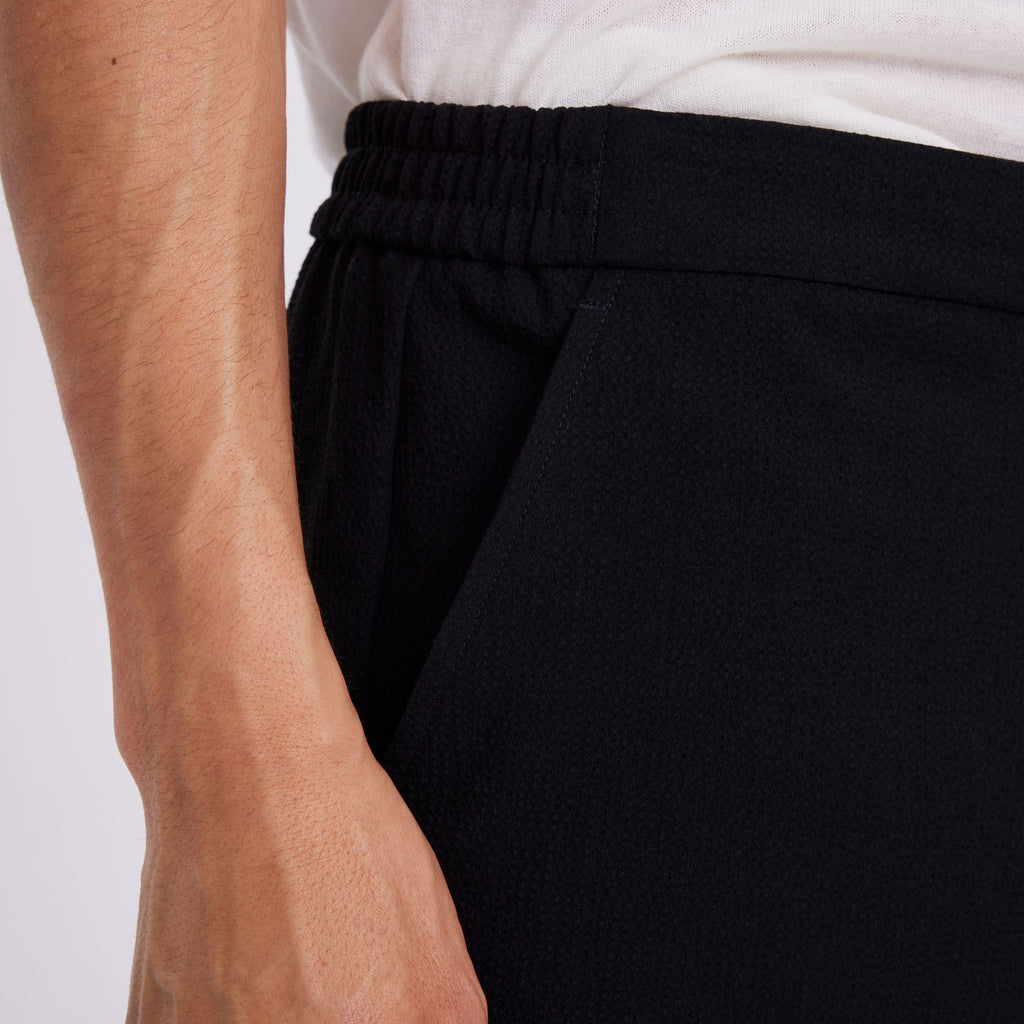 Plain Units Trousers TheoPL Shorts 310 Black Wave details
