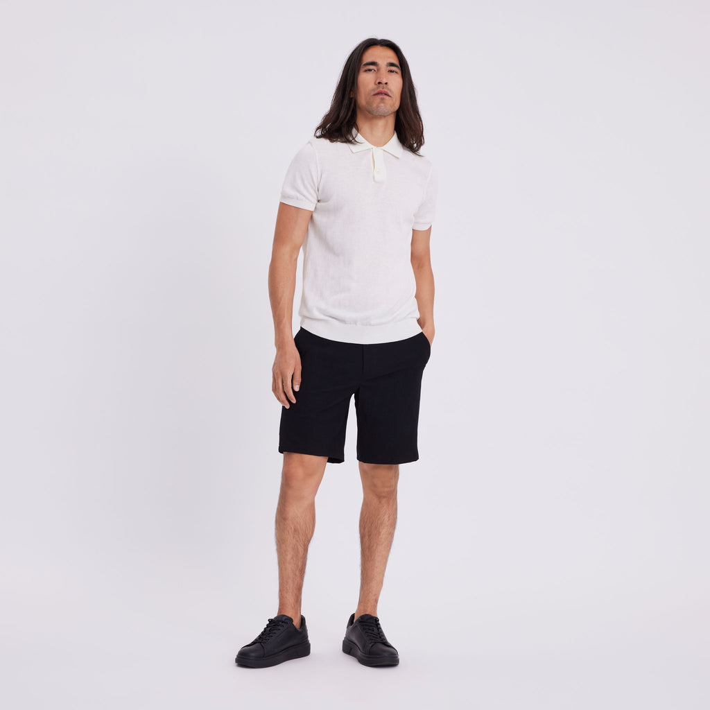 Plain Units Trousers TheoPL Shorts 310 Black Wave model