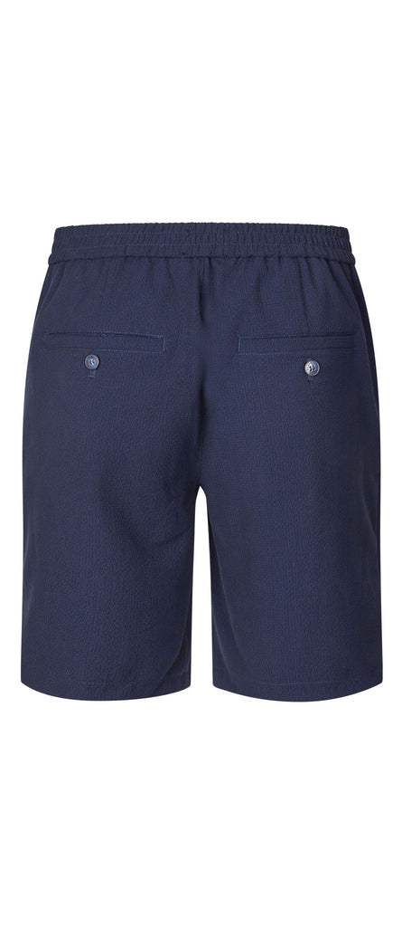 Plain Units Trousers TheoPL Shorts 310 Navy Wave gine_back