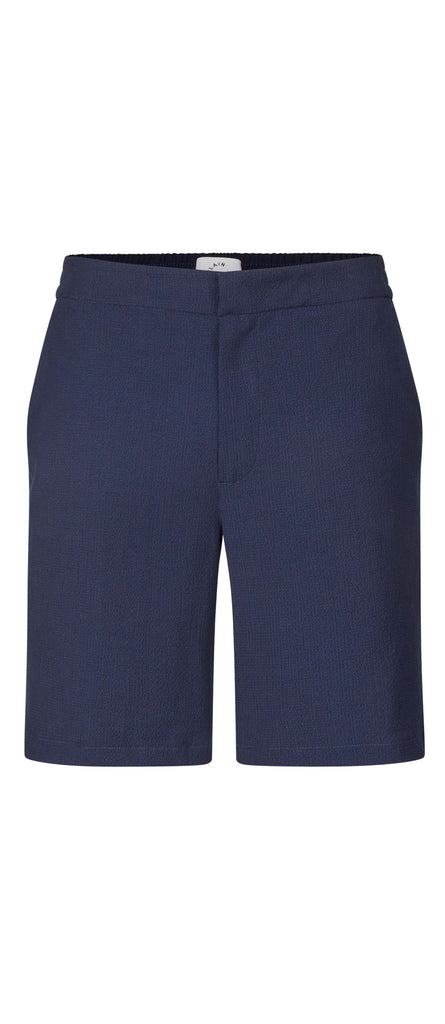 Plain Units Trousers TheoPL Shorts 310 Navy Wave gine_front