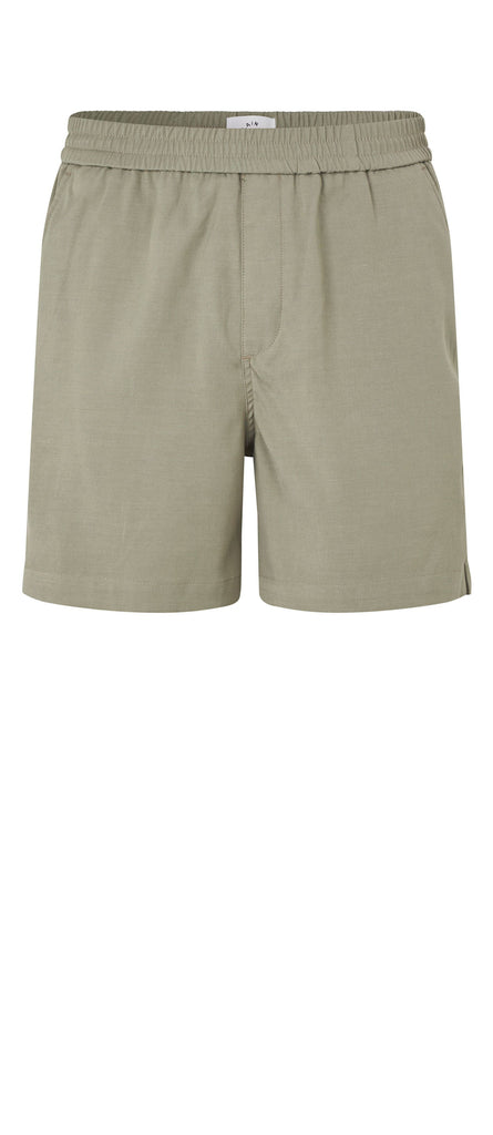 Plain Units Trousers TuriPL Shorts 012 Agave Green gine_front