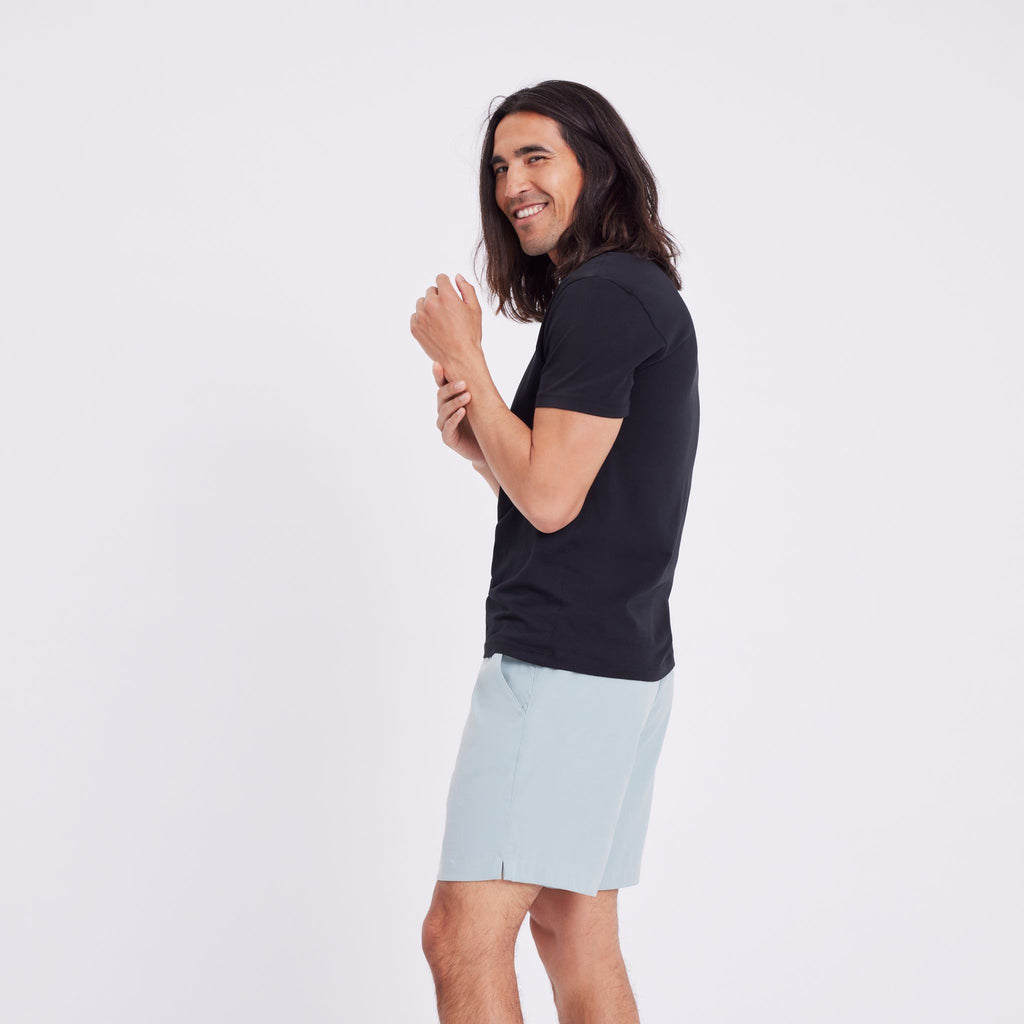 Plain Units Trousers TuriPL Shorts 012 Aqua side