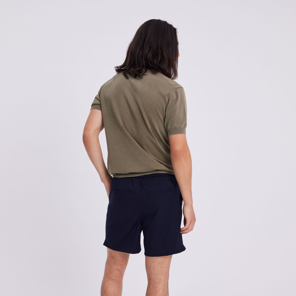 Plain Units Trousers TuriPL Shorts 041 Navy back