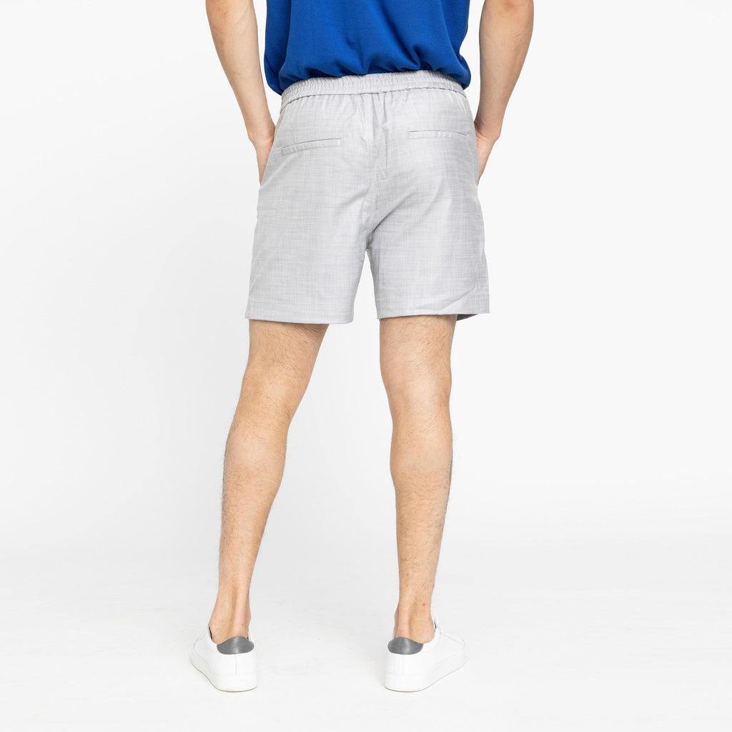 Plain Units Trousers TuriPL Shorts 852 Light Grey Melange back