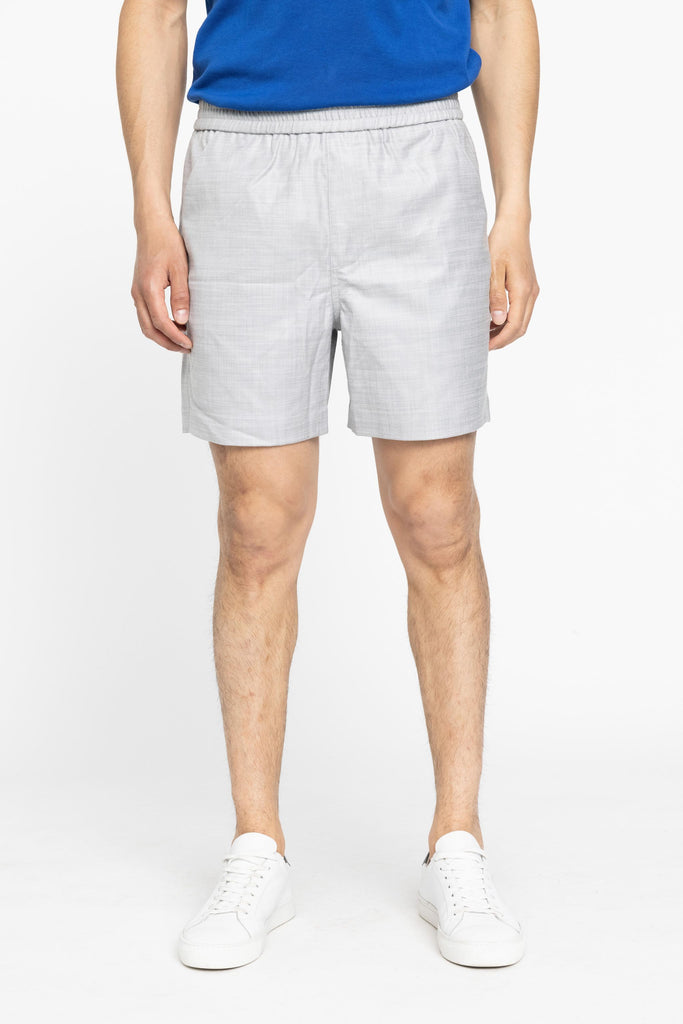 Plain Units Trousers TuriPL Shorts 852 Light Grey Melange front