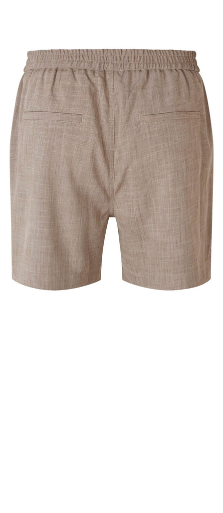Plain Units Trousers TuriPL Shorts 867 Light Brown Melange gine_back