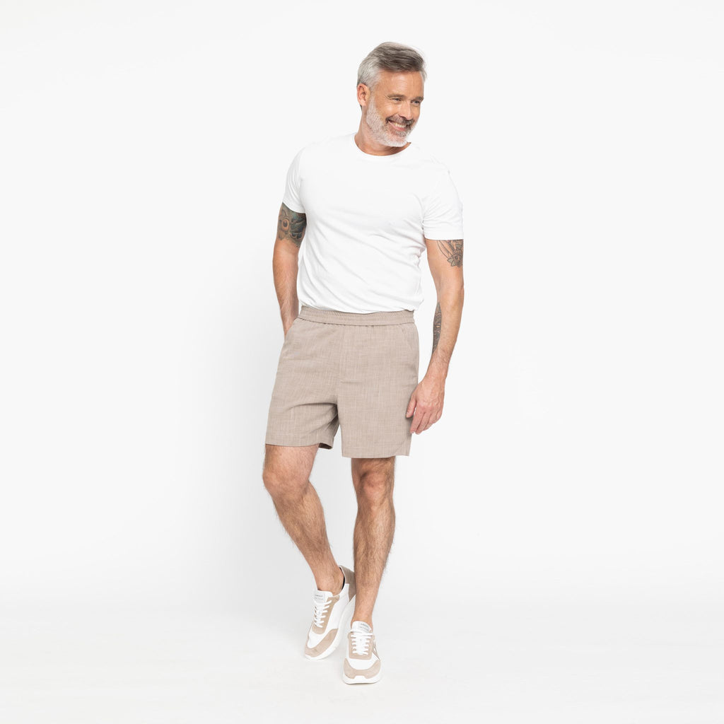 Plain Units Trousers TuriPL Shorts 867 Light Brown Melange model