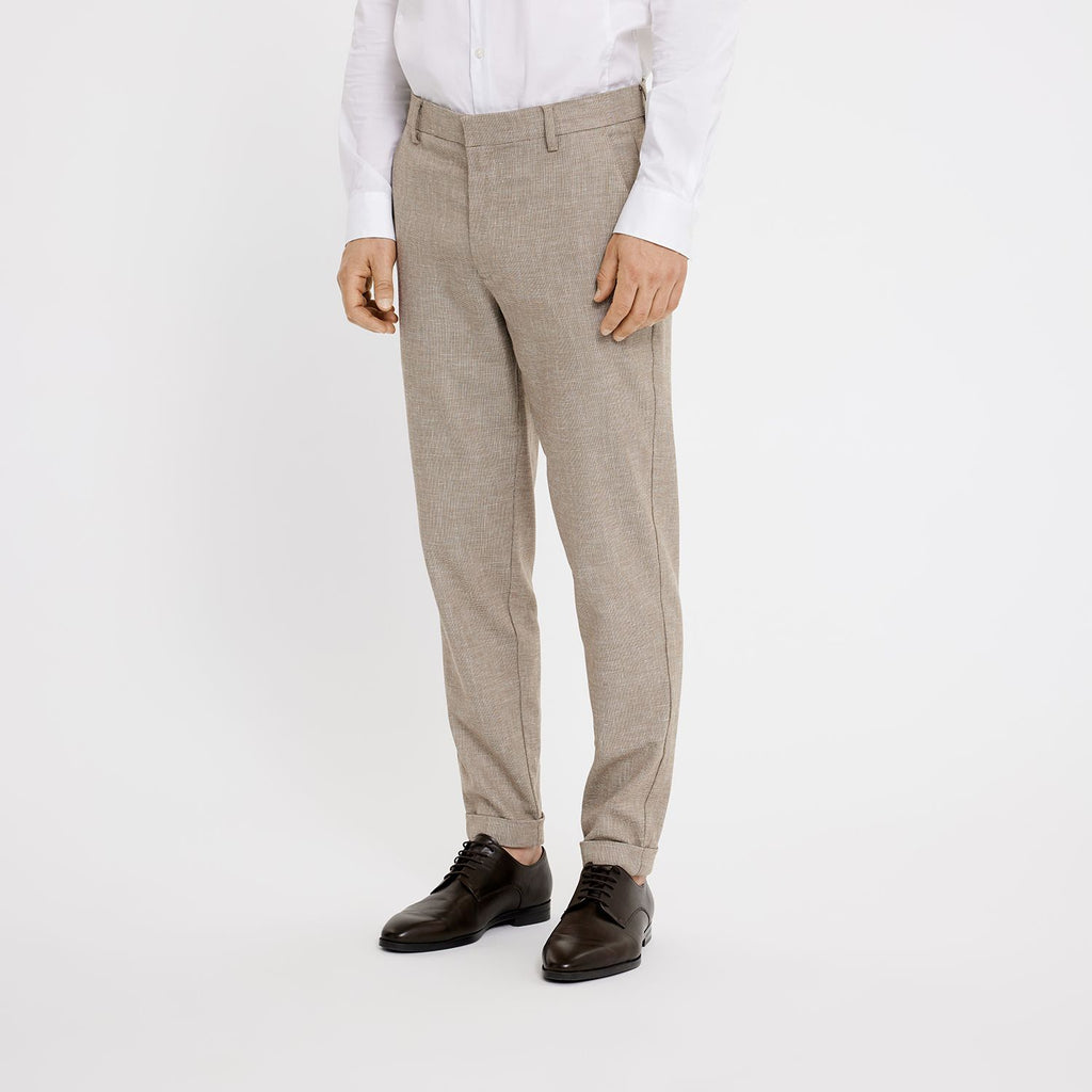 OurUnits Trousers AlbertPL 803_RCS-Blended Dark Sand Check front
