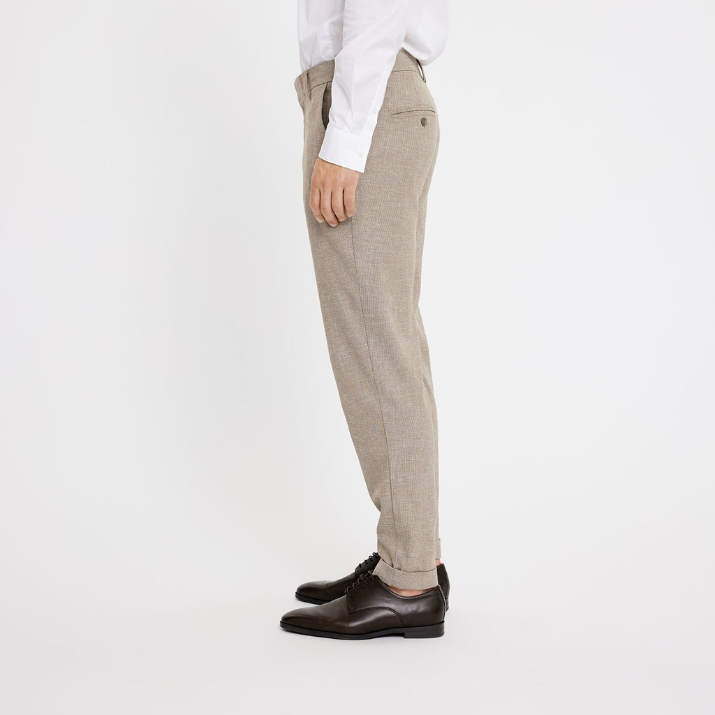 OurUnits Trousers AlbertPL 803_RCS-Blended Dark Sand Check side