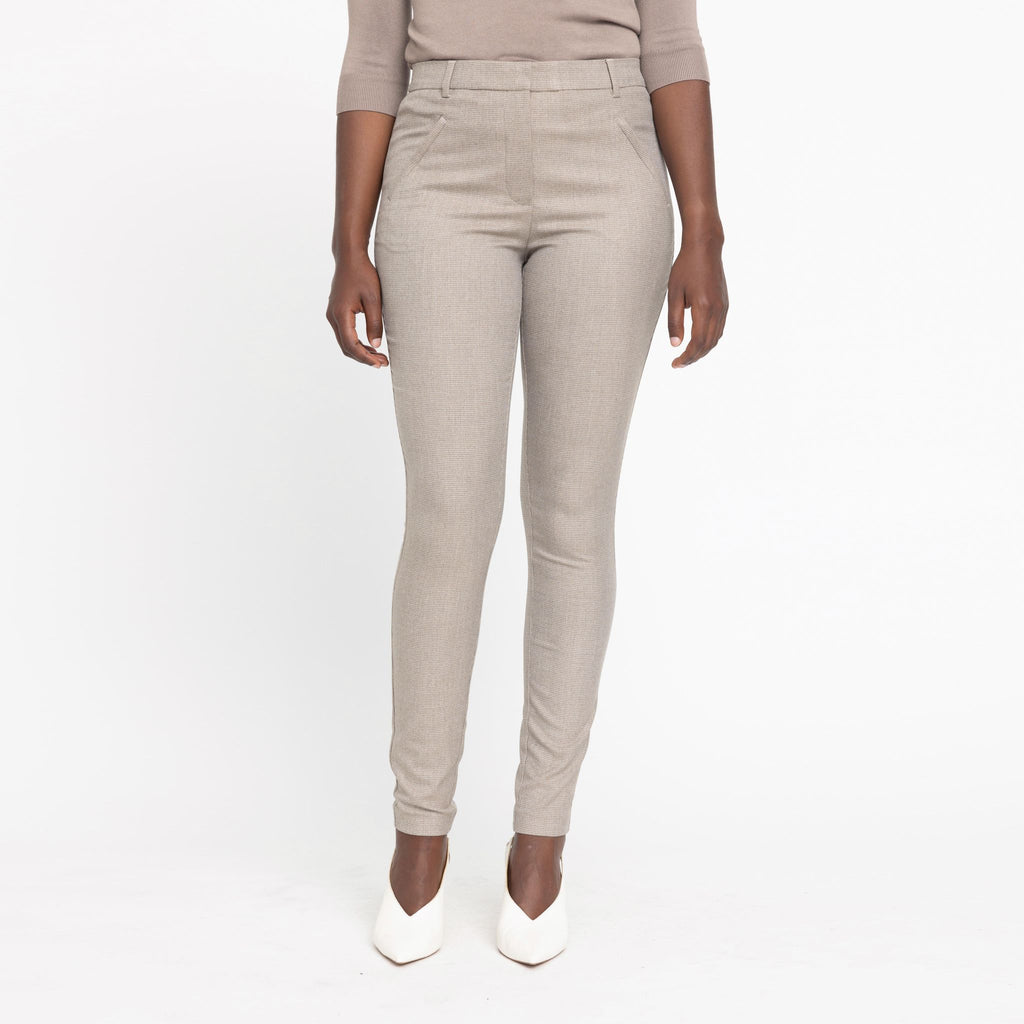 Five Units Trousers Angelie Pure 018 Sand Brown Mix front